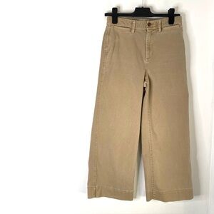 GAP High Rise Wide Leg Crop Jeans Neutral Wash